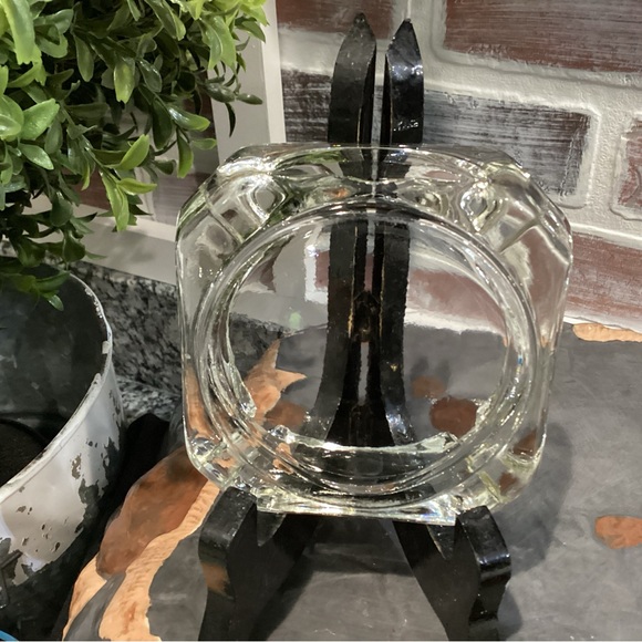 Vintage Glass Crafted Ashtray - Beautiful Very Gently Used Collectible - Nice - Picture 3 of 11